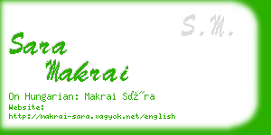 sara makrai business card